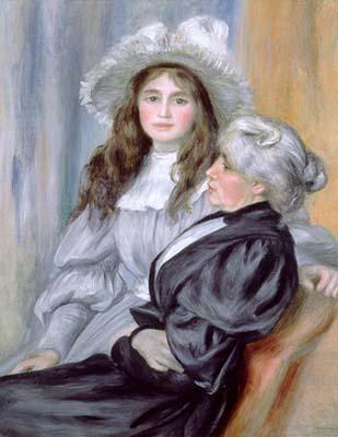 Pierre-Auguste Renoir Portrait of Berthe Morisot and daughter Julie Manet, oil painting picture